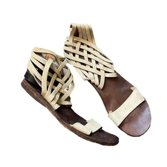 Fiorentini + Baker Leather Knitted Sandals, size 38 - Picture 1 of 6